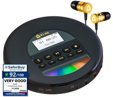 Portable CD Player Bluetooth FM Radio TF Card Headphones KLIM Nomad Long-Lasting