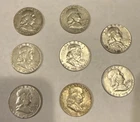 1963 Franklin Half Dollar (Lot of 8) Circulated Silver Coins