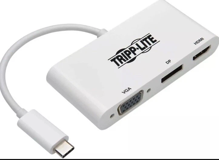 NEW SEALED TrippLite USB3.1 TYPE-C to HDMI/DisplayPort/VGA Adapter U444-06N-HVDP - Image 2 of 3