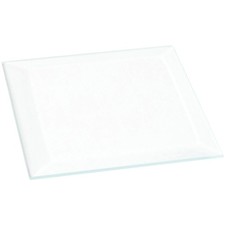 Plymor 2.5" Square, 3mm Thick Beveled Clear Glass