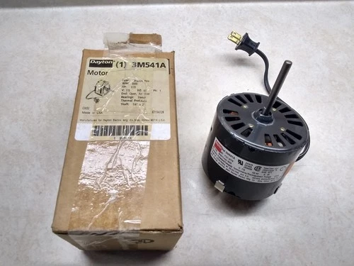 VTG NOS Dayton Fan Motor, # 3M541A, 115VAC, 3K RPM, 1/4" x 2" Shaft, USA!!