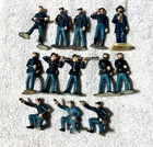 Vintage 60s Marx "Made in Hong Kong" Hand Painted,  13 Union Soldiers, Grant