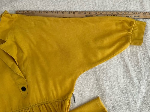 Vintage 1990’s Woman’s Dress by ILSE M. - Bright Yellow - Approximately Size M - Picture 7 of 24