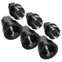 Greate Schuko Stecker Kupplung 230V Aussenbereich 3Er Pack - Gummistecker Kupplu