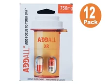AddAll XR 750mg, Energy Focus Concentration, 12 Packs - 24 Capsules - FREE SHIP