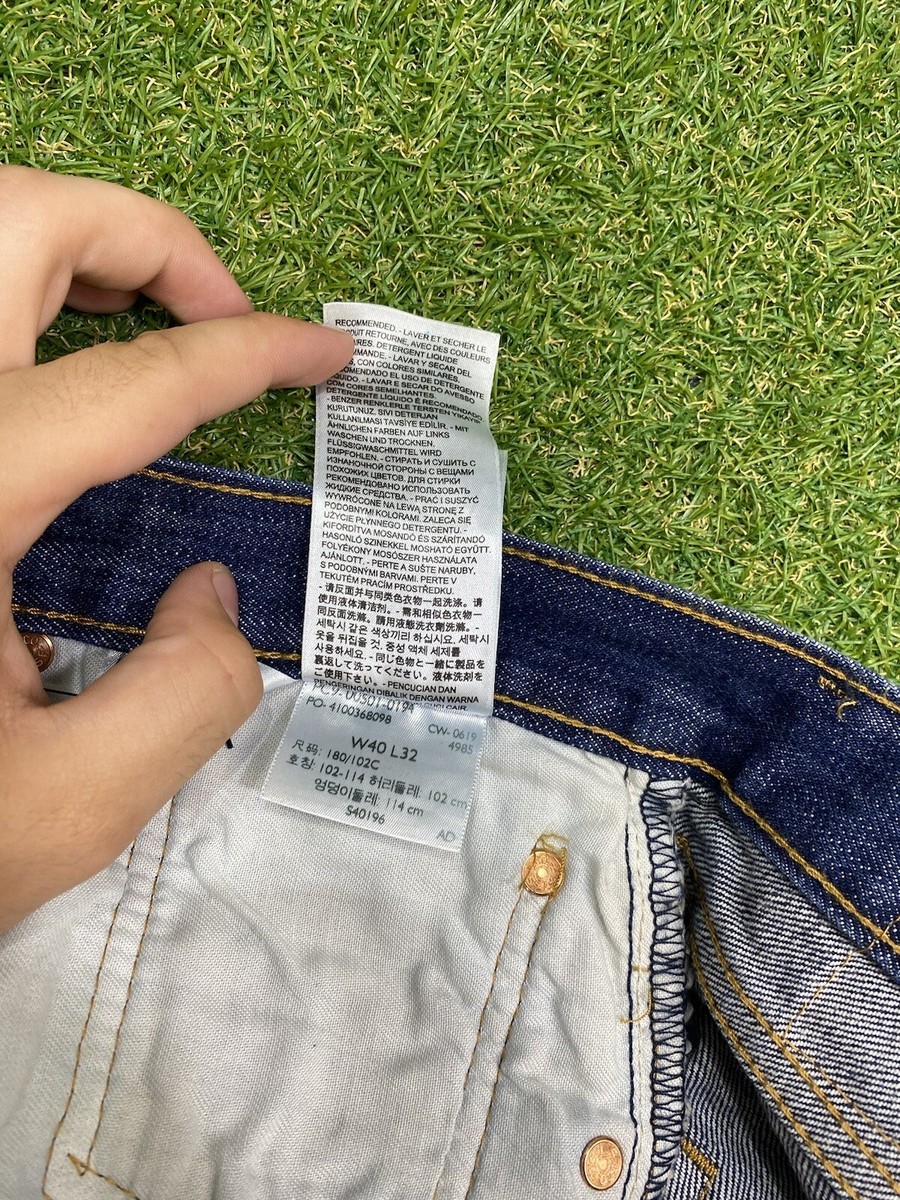 NWT Levi's 501 Raw Denim Jeans Size 40 x 32 Tidal Blue New W
