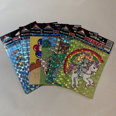 Vintage Holographic 6 Puzzles New Made In USA