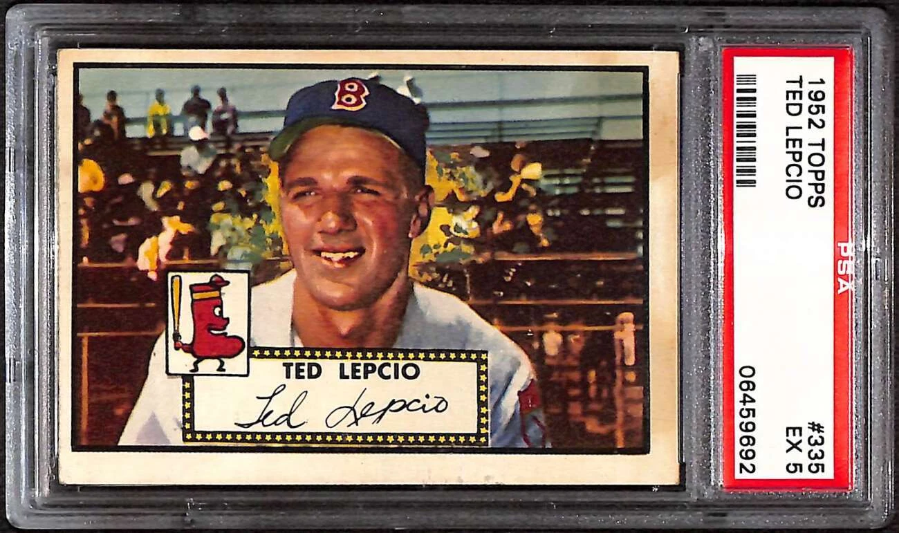 1952 Topps #335 Ted Lepcio  PSA 5 EX C92151