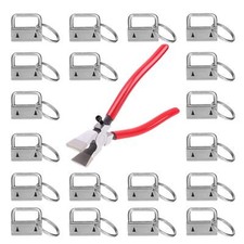 40PCS Key Fob Hardware 1 Inch with Key Fob Pliers for Wristlet Keychain, Lanyard