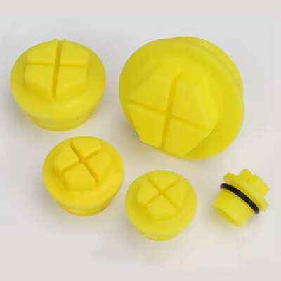 Flanged Blanking Plug Blanking Cap POM Plastic Male Thread Metric / BSP / UN