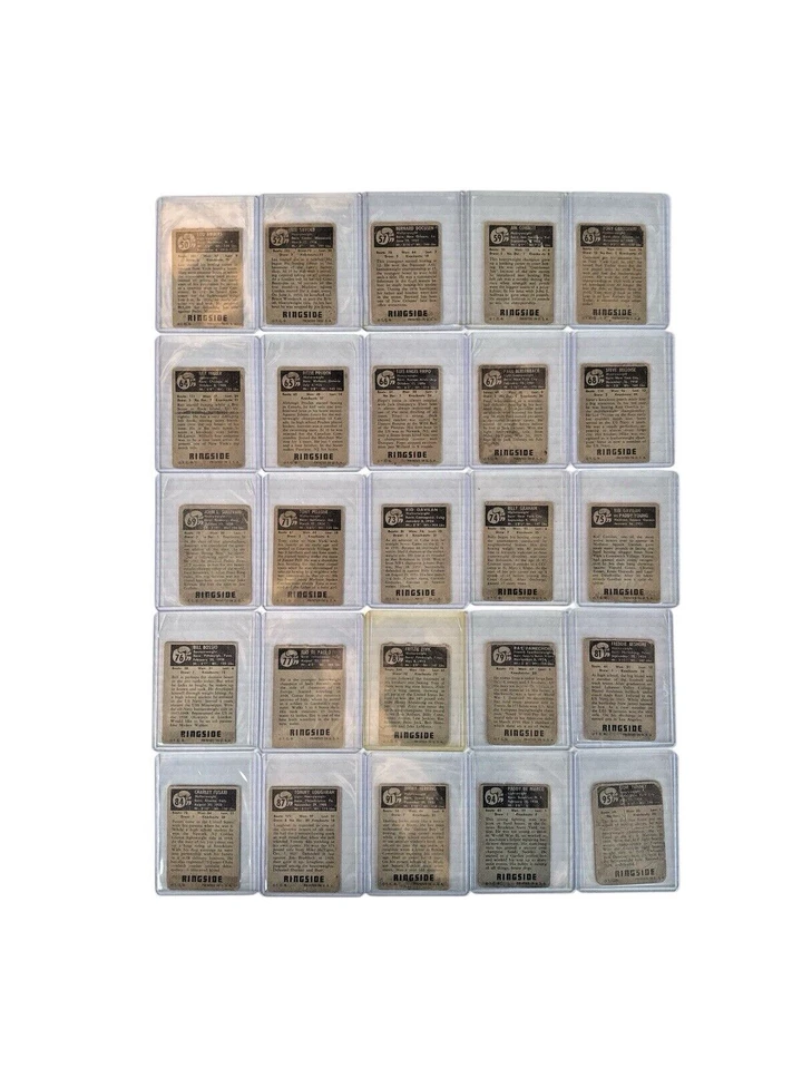 1951 Topps Ringside Vintage Lot 22 Boxing Cards Graham-Tunney-Sullivan-Corbett - Image 2 of 4