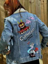 Hand Painted Cuphead Denim Jacket