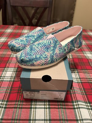 TOMS Candy Pink California Palms Women s Size 7