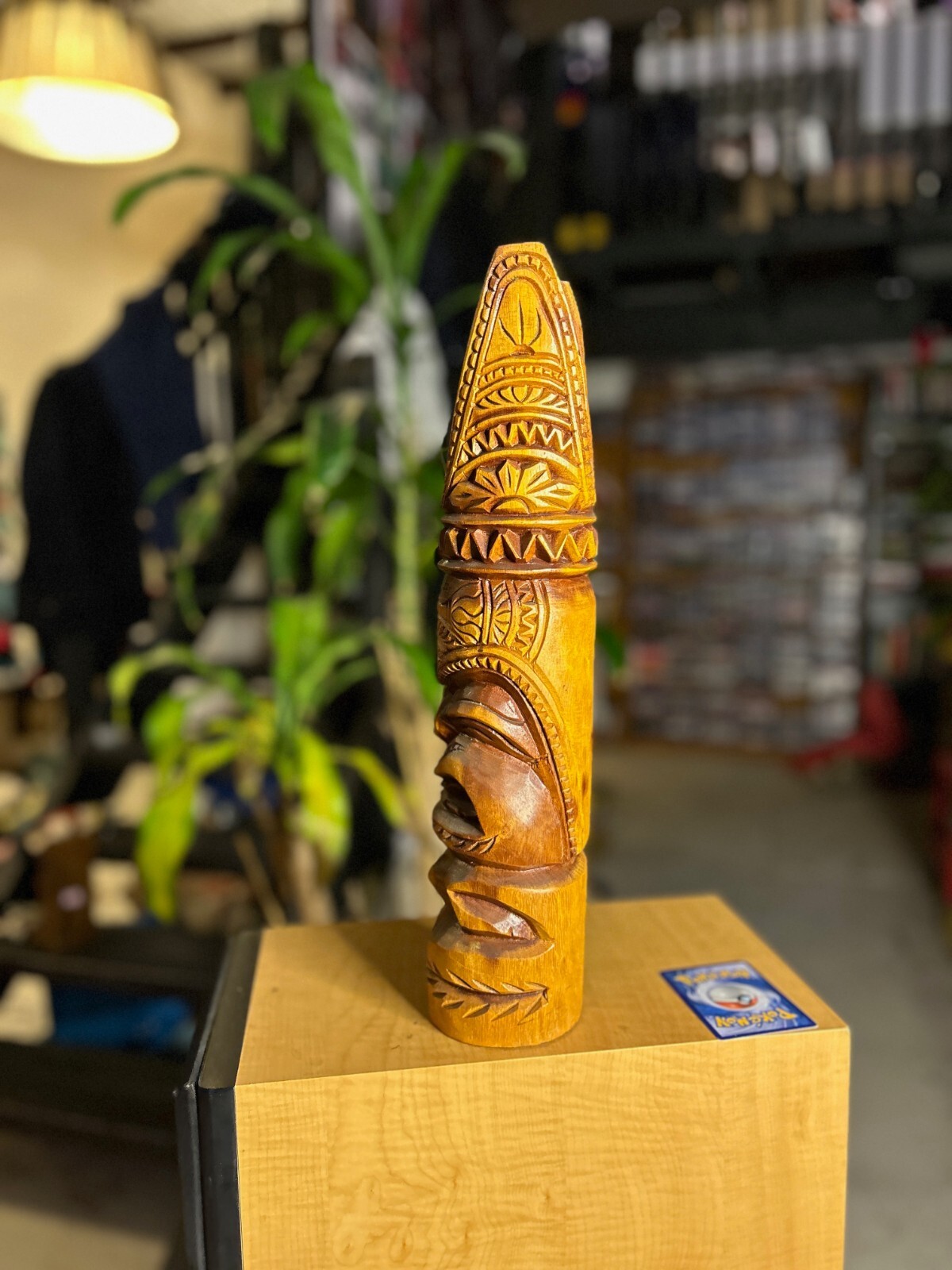 Vintage Tiki Statue Large 43cm Tonga Pacific Island Carved Wooden Totem eBay