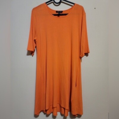 eileen fisher orange dress Eileen Fisher made in USA orange dress with pockets size S