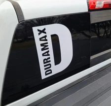 DURAMAX Decals 12" Window D Sticker for 6.6L Diesel Silverado Sierra 2500 3500HD