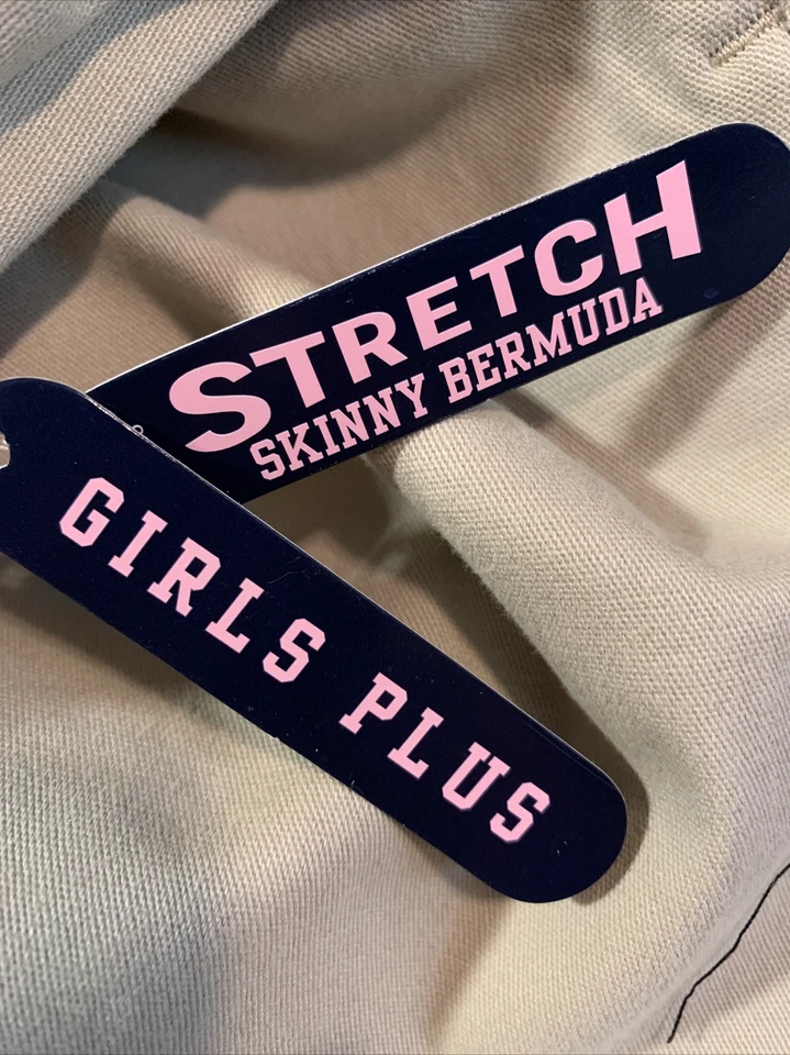 Bermudas para niñas PLUS CHAPS caqui elásticas talla 8 1/2 plUS NUEVAS CON ETIQUETAS Foto 4 de 4