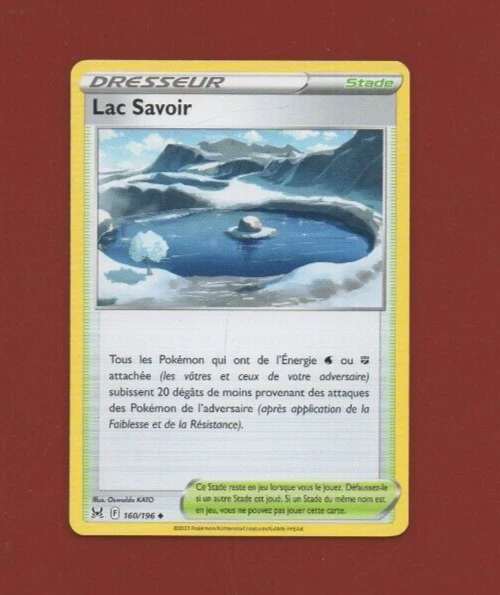 Pokémon N° 160/196 Dresseur Lac Savoir Carta JCC Unidad Francesa