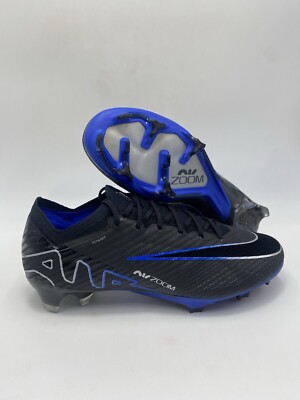 Nike Zoom Vapor 15 Elite FG Black Chrome Blue DJ4978 040 Mens Size 7.5/Wmns Sz 9