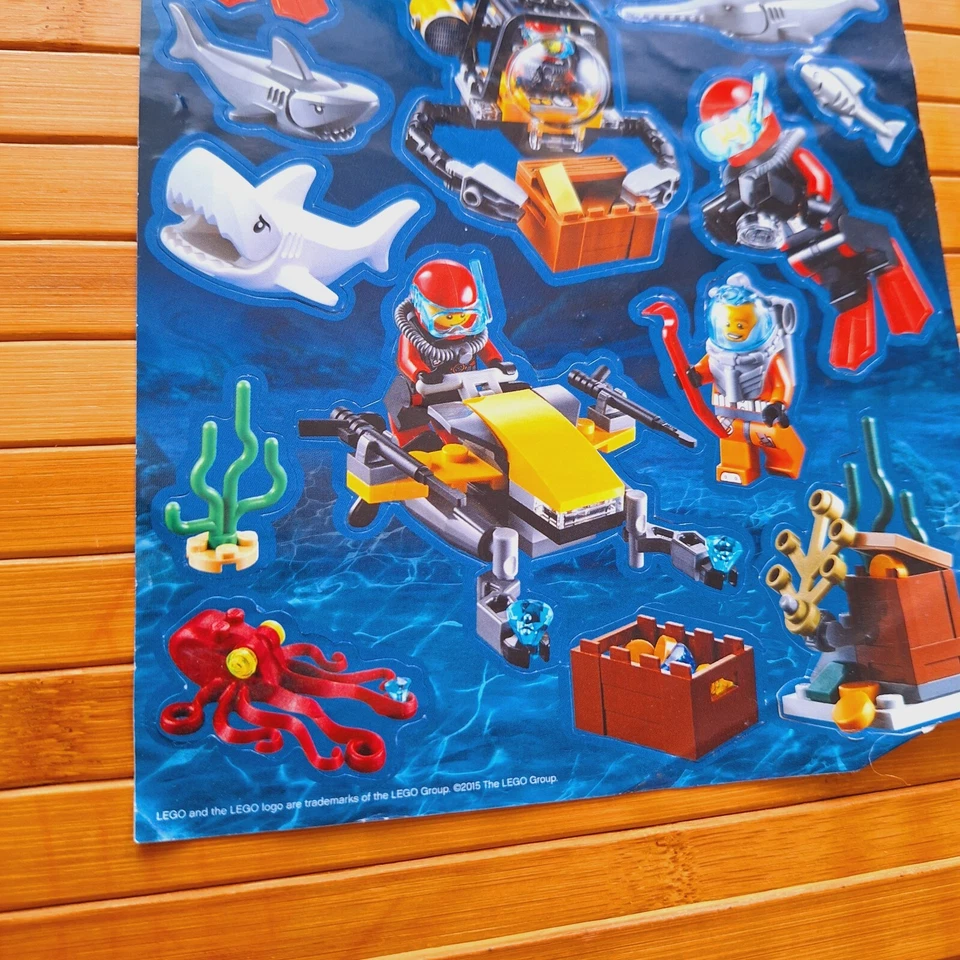 Stickers Of Lego City Deep Sea Explorers Set 60091 Only Extra Spare Ocean Promo - Image 3 of 4