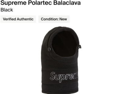 Supreme POLARTEC バラクラバ ブラック 22FW Supreme POLARTEC ZIP BALACLAVAシュプリームバラクラバ (Supreme/帽子