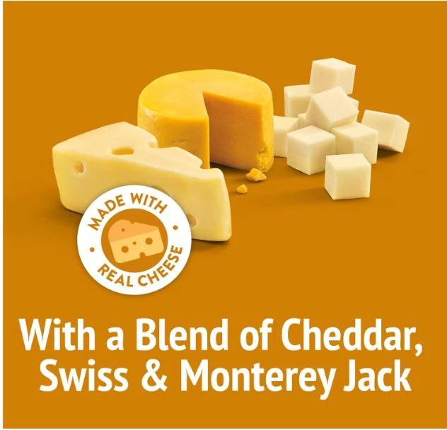 Purina Friskies golosinas para gatos, mezcla de fiesta Cheezy Craze Crunch - 20 oz. Bolsa Foto 3 de 4