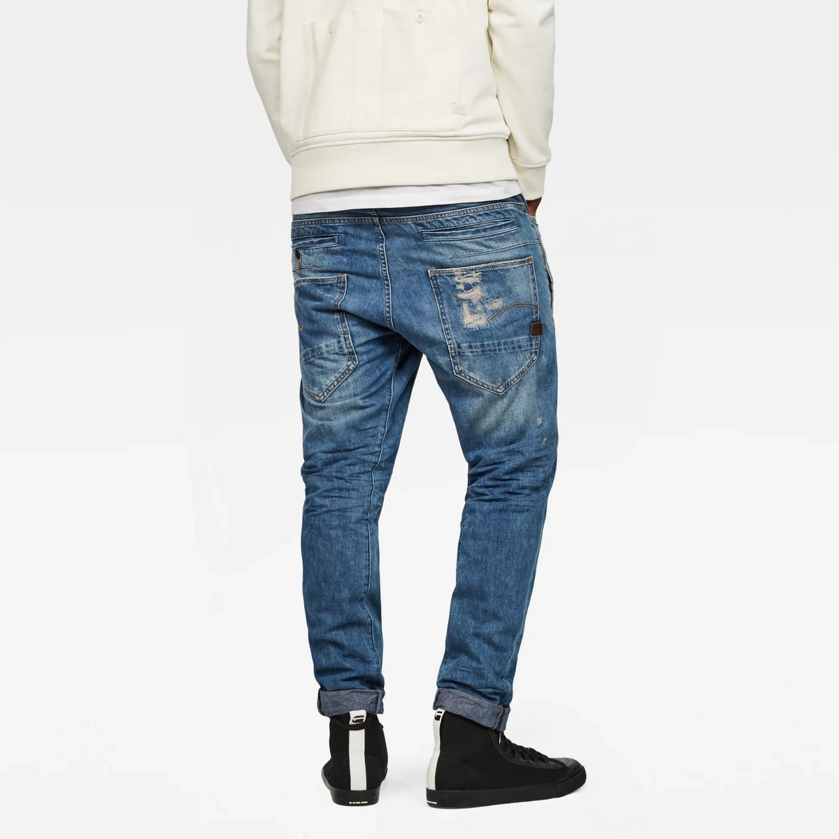 G Star Jeans D STAQ 3D TAPERED Dark Aged Restored 195 Tapered