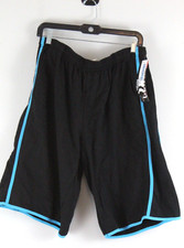 Shorts with Contrast Trim Urban Tap Dance Size L BODY WRAPPERS Black / Blue NWT
