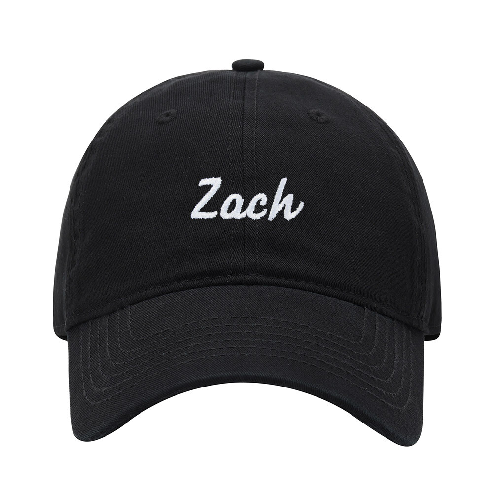 Baseball Cap Men Name Zach Gift Embroidered Washed Cotton Dad Hat Baseball Caps
