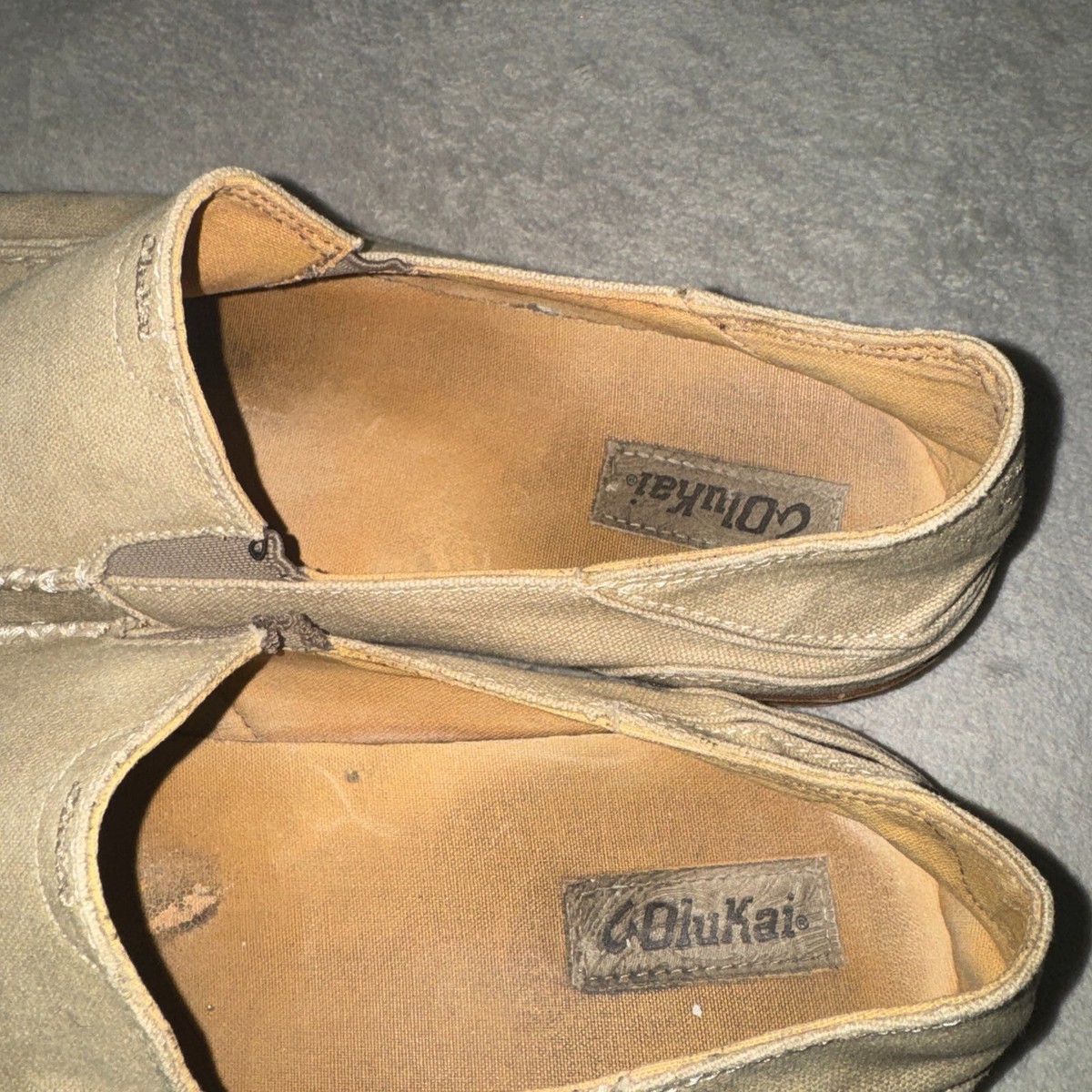 Olukai Puhalu Canvas Slip On Loafers Shoes Mens US 12 10294 Olukai Puhalu Canvas Slip On Loafers Shoes Mens US 12 10294