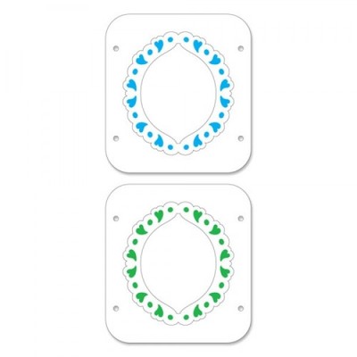 Sizzix Embosslits RAHMEN HERZRAND Sizzlits passend für Cuttlebug 657406