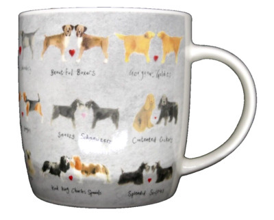 Becher Tasse Hunde Motive 350 ml ''More Delightful Dogs'' Alex Clark England