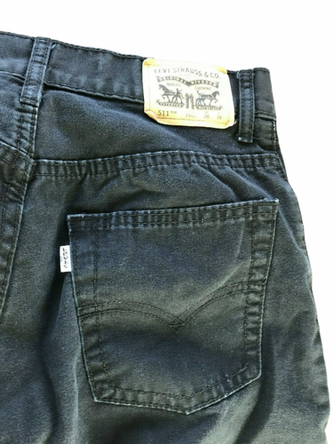 Levi Strauss & Co Levi's BLACK JEANS Denim Size 16 REG W28" x L28" 511 SLIM - Picture 10 of 11