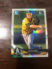 2018 BOWMAN DRAFT CHROME CALVIN COKER REFRACTOR BDC-92 ATHLETICS