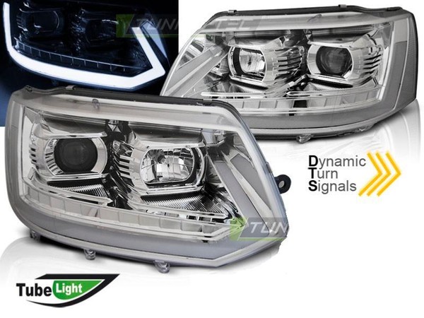 Scheinwerfer Paar VW T5 10-15 LED LTI DRL Chrom-image