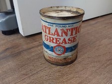 Vintage Atlantic Refining Co Grease 1 Lb Can Motor No 1 Gas Service Station Sign