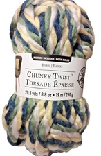 Loops & Threads Yarn Chunky Twist  “Blue Ice”