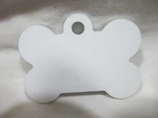 25 Unisub Pet Tag - Dog Bone 1 Sided Sublimation Blank White #5771