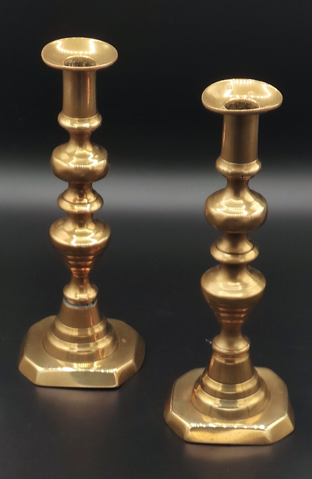 A Pair Of Antique Victorian 10" Brass Candlesticks eBay