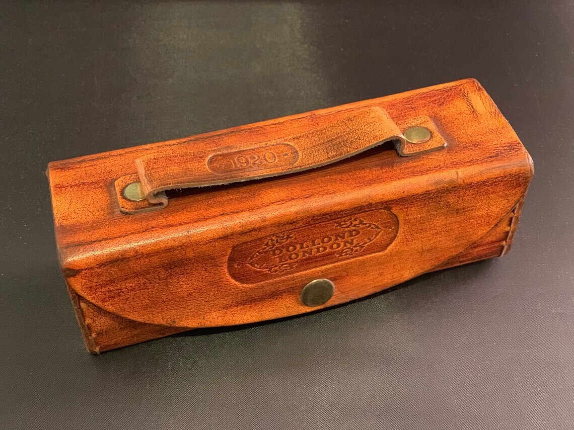 Vintage Nautico Marino Antico Ottone Pelle Telescopio Da Collezione 45.7cm - Foto 14