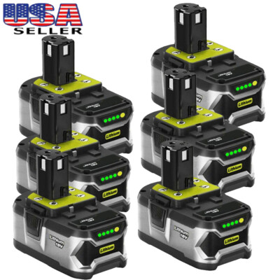 6X 12.0Ah Battery For Ryobi For One Plus P108 18V Lithium-ion High Capacity Lot