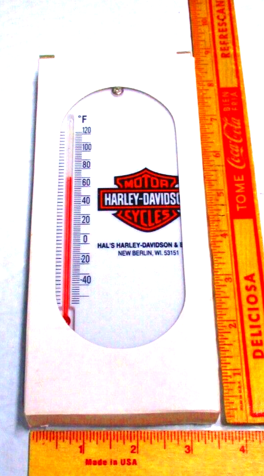 Hals Harley thermometer vintage biker collectible old HD motorcycle
