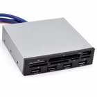 USB 3.0 3.5 Internal Card Reader With HUB Micro SD SDHC MMS XD M2 CF Black