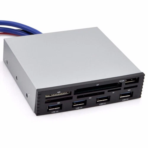 USB 3.0 3.5 Internal Card Reader With HUB Micro SD SDHC MMS XD M2 CF Black