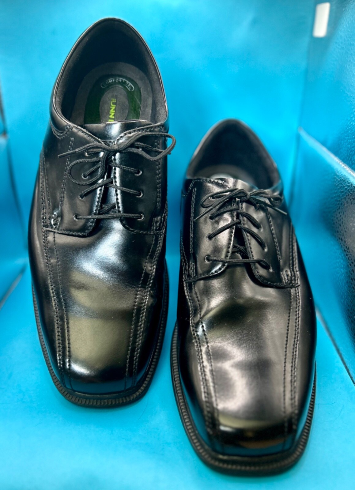 SAOLA Oxford uomo Nunn Bush KORE punta liscia nero 9 5WW pelle comfort gel antiscivolo