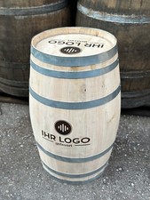 Dekofass Holzfass Kastanienholz 50l mit Lasergravur - Schriftzug