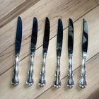 Set Of 6 Gorham Rondo Butter Knifes Sterling Handles Stainless Blade