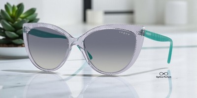 VOGUE VO5484S 29254L Transparent Light Violet Grey Blue 57 mm Women's Sunglasses