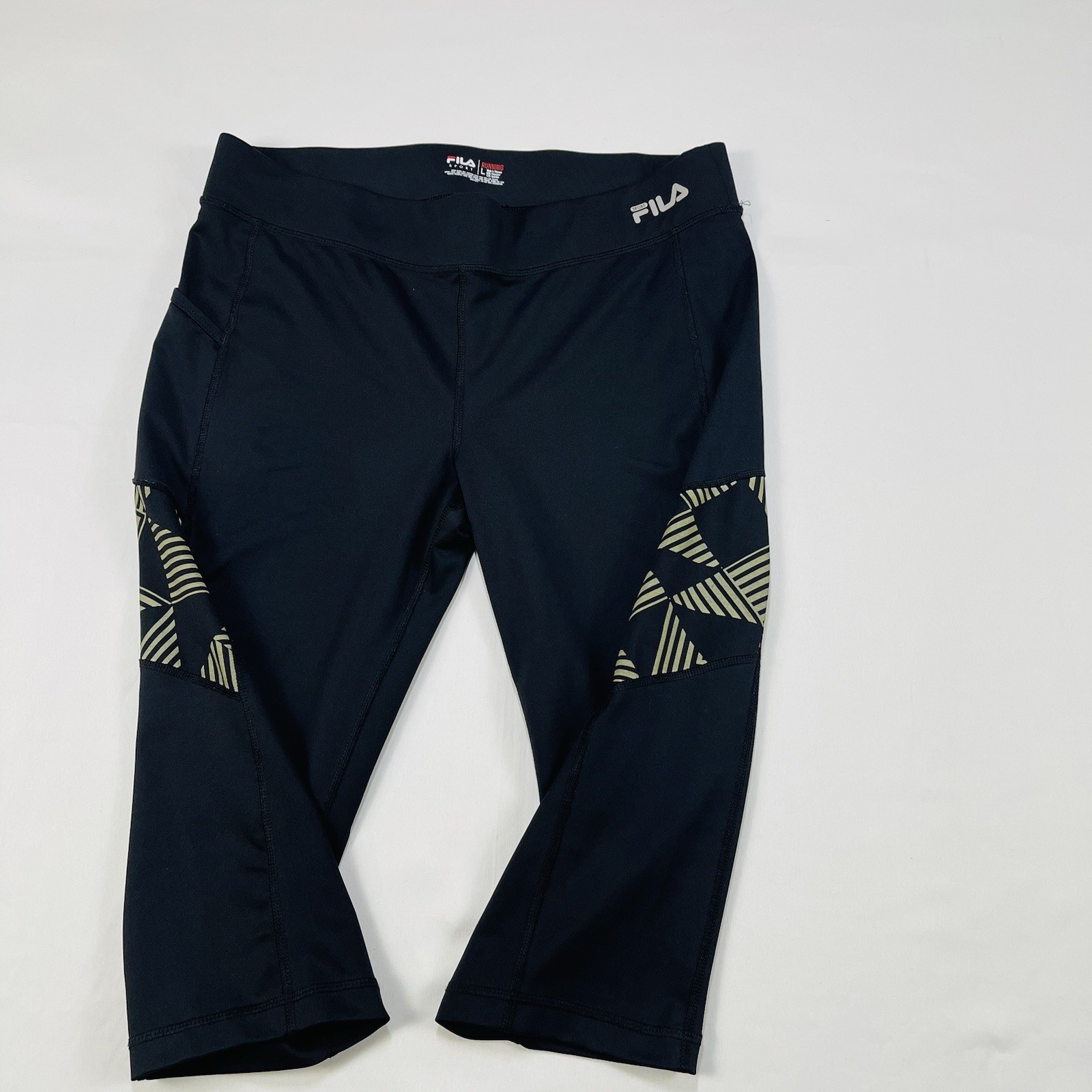 Leggings donna Fila Sport Running Capri taglia L elasticizzato allenamento atletico crop