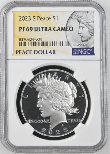 2023-S Peace Silver Dollar $1 NGC PF69 Ultra Cameo